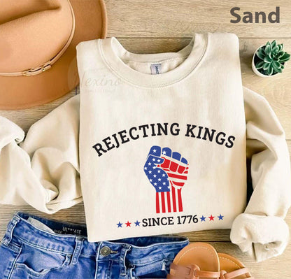 Rejecting Kings Shirt, Since 1776 Shirt, No Kings In America Shirt, Pro Democracy Shirt, Anti Authoritarian Tee, Anti Maga Anti Trump Shirt