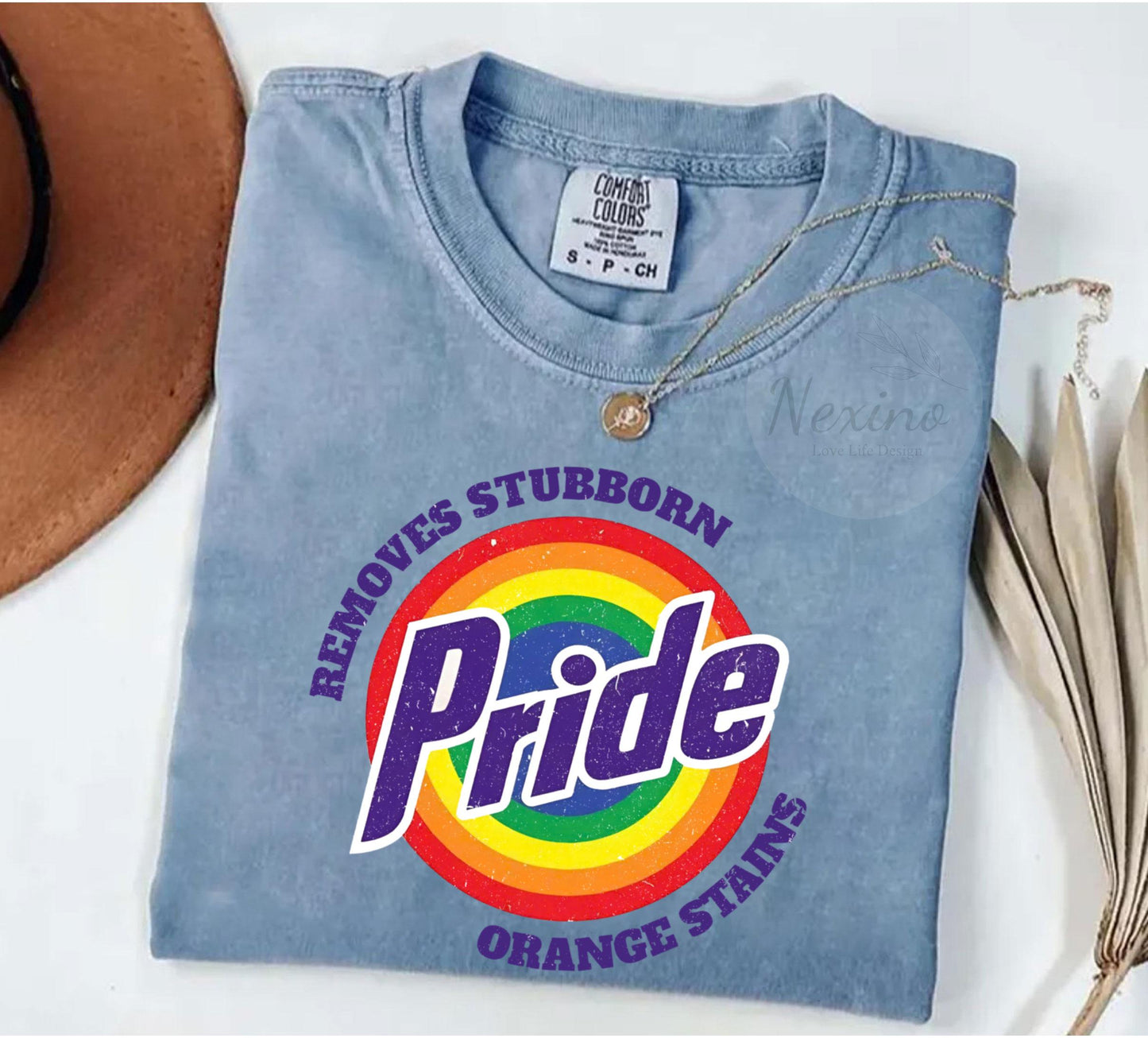 Removes Stubborn Orange Stains Pride T Shirt, Funny Anti Trump LGBTQ Tee, Fuck Trump, Progressive Political Feminist T-Shirt, Pride Shirt