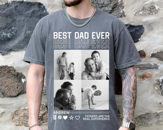 Custom Photo Dad Shirt, Custom Photo Comfort Colors Shirt for Dad Grandpa, Fathers Day Shirt, Fathers Day Gift 2025, Grandpa Gift, Dad Gift