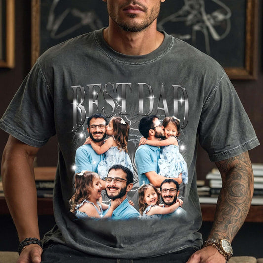 Fathers Day Shirt, Custom Bootleg Shirt, Best Dad Ever Shirt, Fathers Day Gift, Dad Bootleg Rap Tee, Gift For Dad, Custom Photo Dad Shirt
