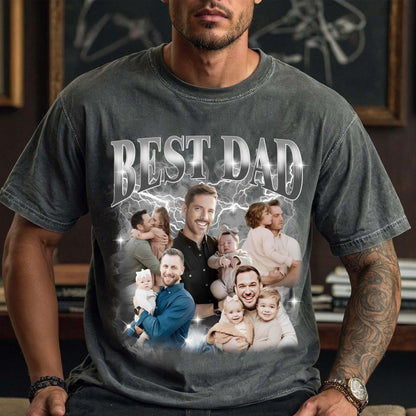 Fathers Day Shirt, Custom Bootleg Shirt, Best Dad Ever Shirt, Fathers Day Gift, Dad Bootleg Rap Tee, Gift For Dad, Custom Photo Dad Shirt