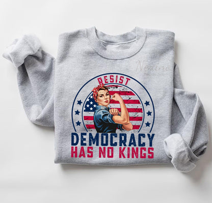Anti Trump Shirt, Democracy has no kings shirt, upside down American flag shirt, anti maga shirt, Liberal tshirt, democrat shirt, resist tee