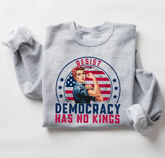 Anti Trump Shirt, Democracy has no kings shirt, upside down American flag shirt, anti maga shirt, Liberal tshirt, democrat shirt, resist tee
