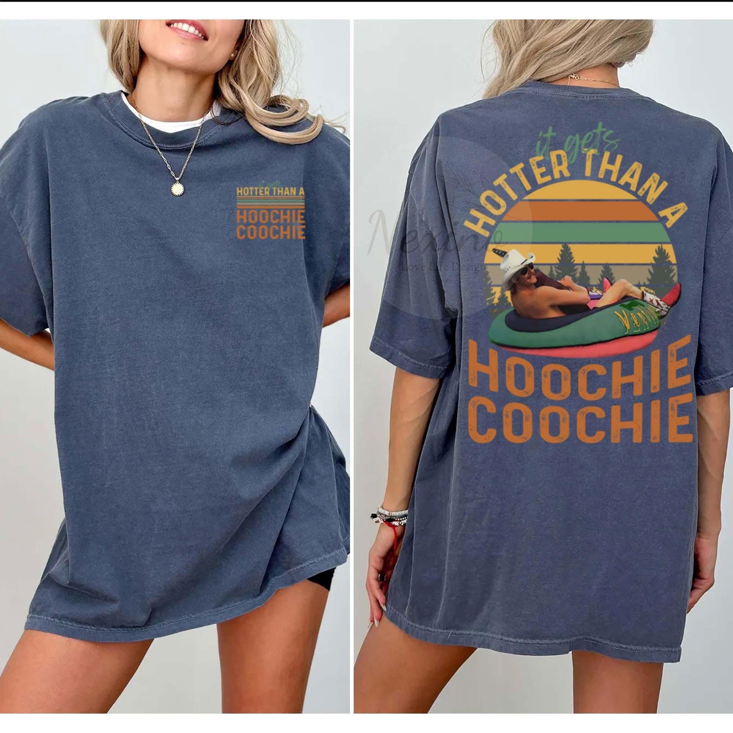 Hotter Than A Hoochie Coochie Shirt, Meme Summer Vacation Shirt, Music Lover T-shirt, 90s Country Music, Trendy Summer Tee, Gift For Her