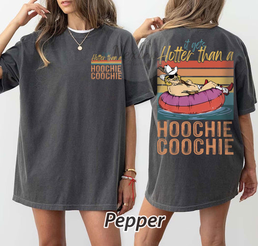 Vintage Hotter Than A Hoochie Coochie Shirt, Meme Summer Vacation Tshirt, Music Lover Tshirt, 90s Country Music, Country Music Shirt