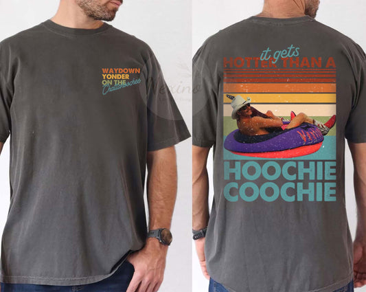 Hotter than a Hoochie Coochie Comfort Color Shirt, Meme Summer Vacation Shirt, Country Music Shirt, 90s Country Music, Summer Shirt