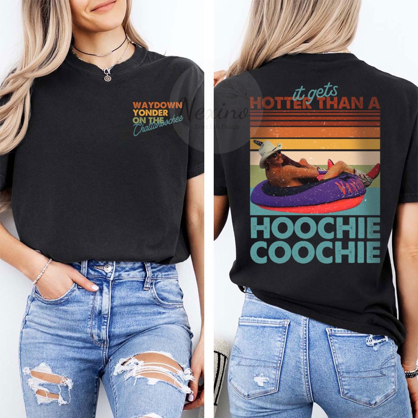 Hotter than a Hoochie Coochie Comfort Color Shirt, Meme Summer Vacation Shirt, Country Music Shirt, 90s Country Music, Summer Shirt