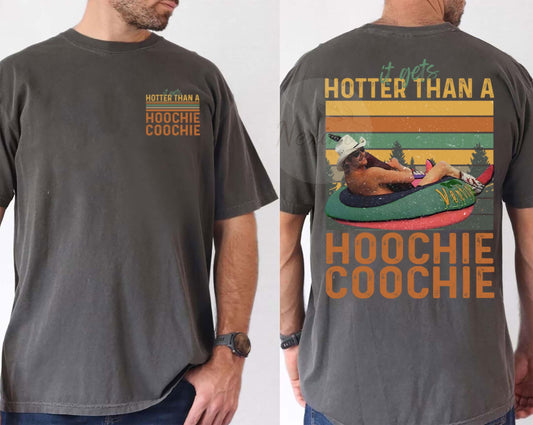 Hotter Than A Hoochie Coochie Comfort Colors Shirt, Meme Summer Vacation Tshirt, Music Lover Tshirt, 90s Country Music, Trendy Summer Tee