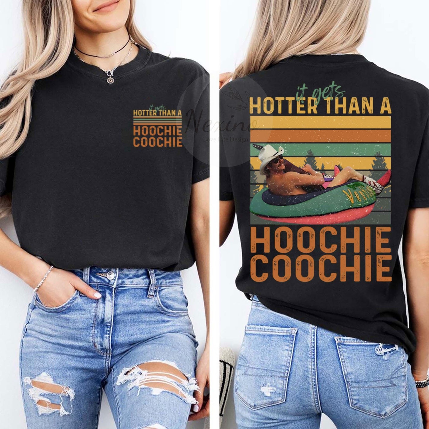 Hotter Than A Hoochie Coochie Comfort Colors Shirt, Meme Summer Vacation Tshirt, Music Lover Tshirt, 90s Country Music, Trendy Summer Tee