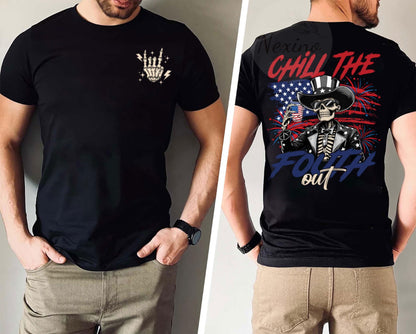 Chill The Fourth Out Shirt, Retro 4th Of July Shirt, Funny Fourth Of July Shirt, Patriotic Shirt, USA T-Shirt, American Flag Shirt