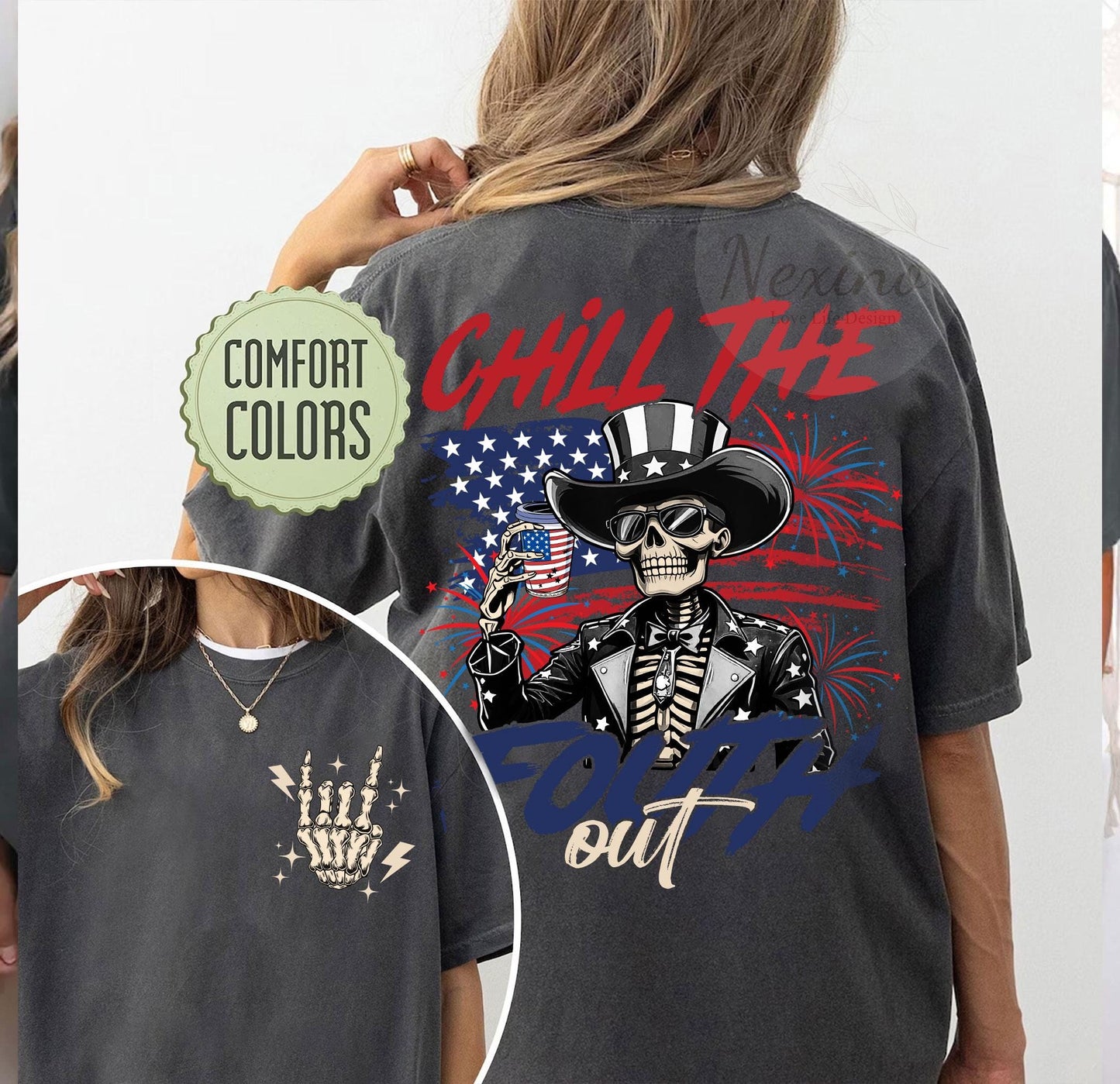 Chill The Fourth Out Shirt, Retro 4th Of July Shirt, Funny Fourth Of July Shirt, Patriotic Shirt, USA T-Shirt, American Flag Shirt