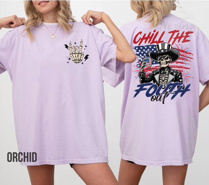 Chill The Fourth Out Shirt, Retro 4th Of July Shirt, Funny Fourth Of July Shirt, Patriotic Shirt, USA T-Shirt, American Flag Shirt