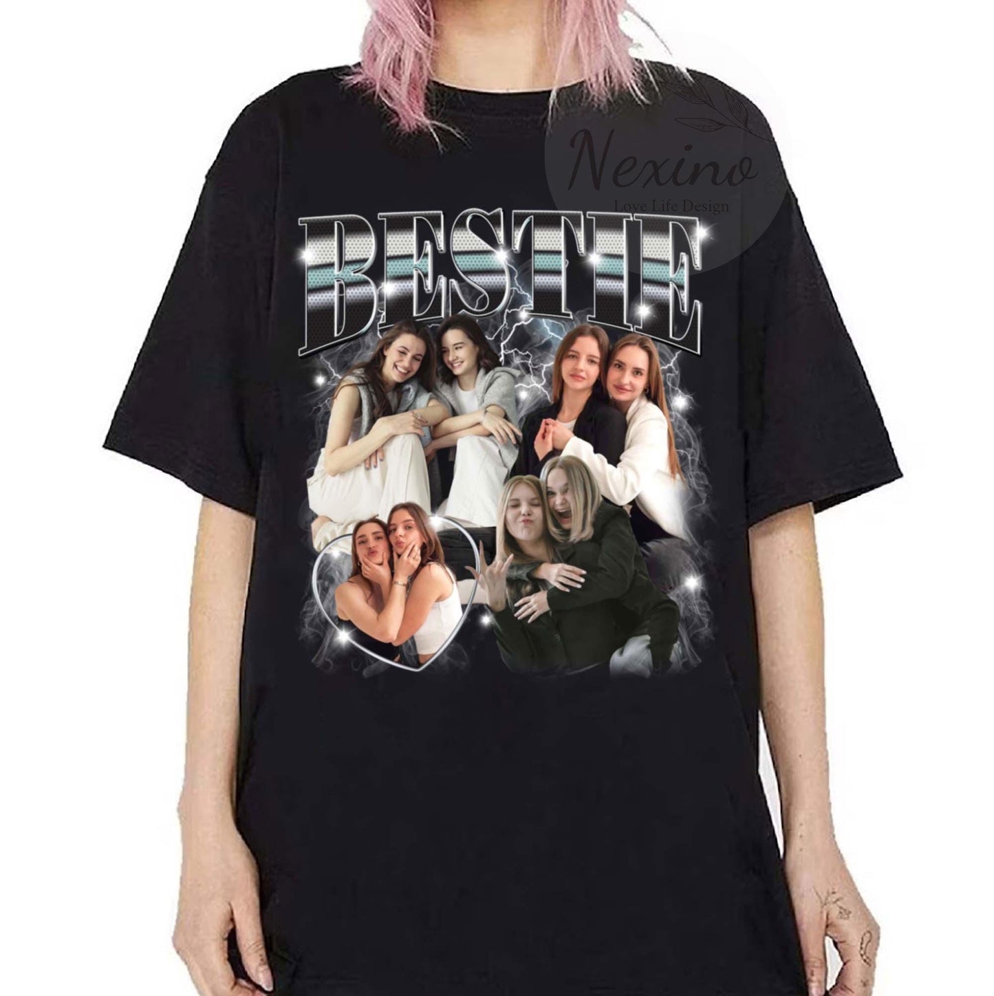 Custom 90s Vintage Besties BFFs Bootleg Shirt, Custom Bootleg Shirt, Best Friend Birthday Bachelorette, Best Friend Gift Ideas BFF Besties