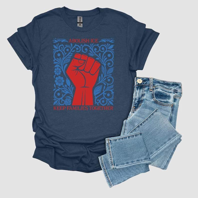 Abolish Ice Shirt, Social Justice Shirt, No Human is Illegal, Activism Apparel, Immigration Human Rights Tee, Anti Trump Shirt