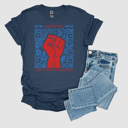 Abolish Ice Shirt, Social Justice Shirt, No Human is Illegal, Activism Apparel, Immigration Human Rights Tee, Anti Trump Shirt