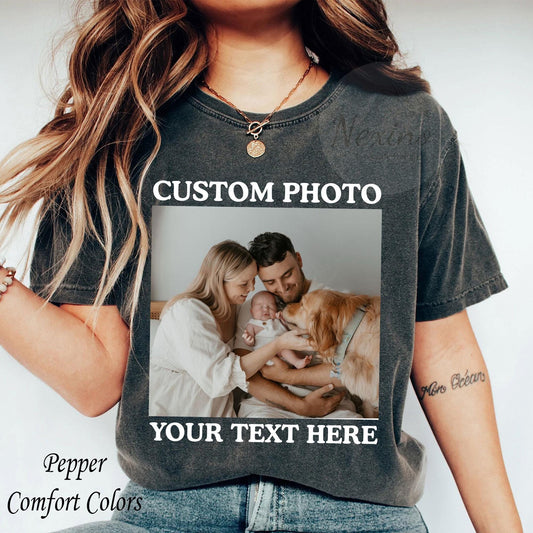 Custom Photo Shirt For Dad, Father's Day Shirt, Personalized Dad Portrait Shirt, Fathers Day Gifts, Dad Birthday Gift, Gift for Husband, Him