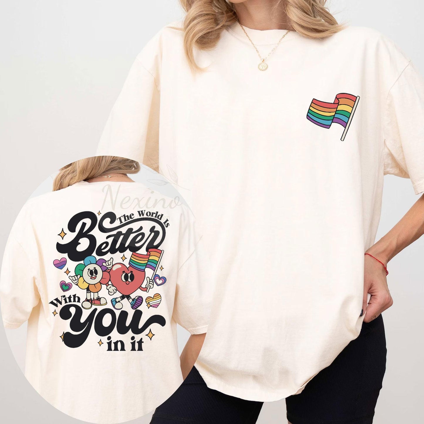 The World Is Better With You In It, LGBT Rainbow Shirt, Pride Month Shirt, Gay Pride Shirt, LGBTQ Shirt, Pride Ally Shirt, Equality Shirt