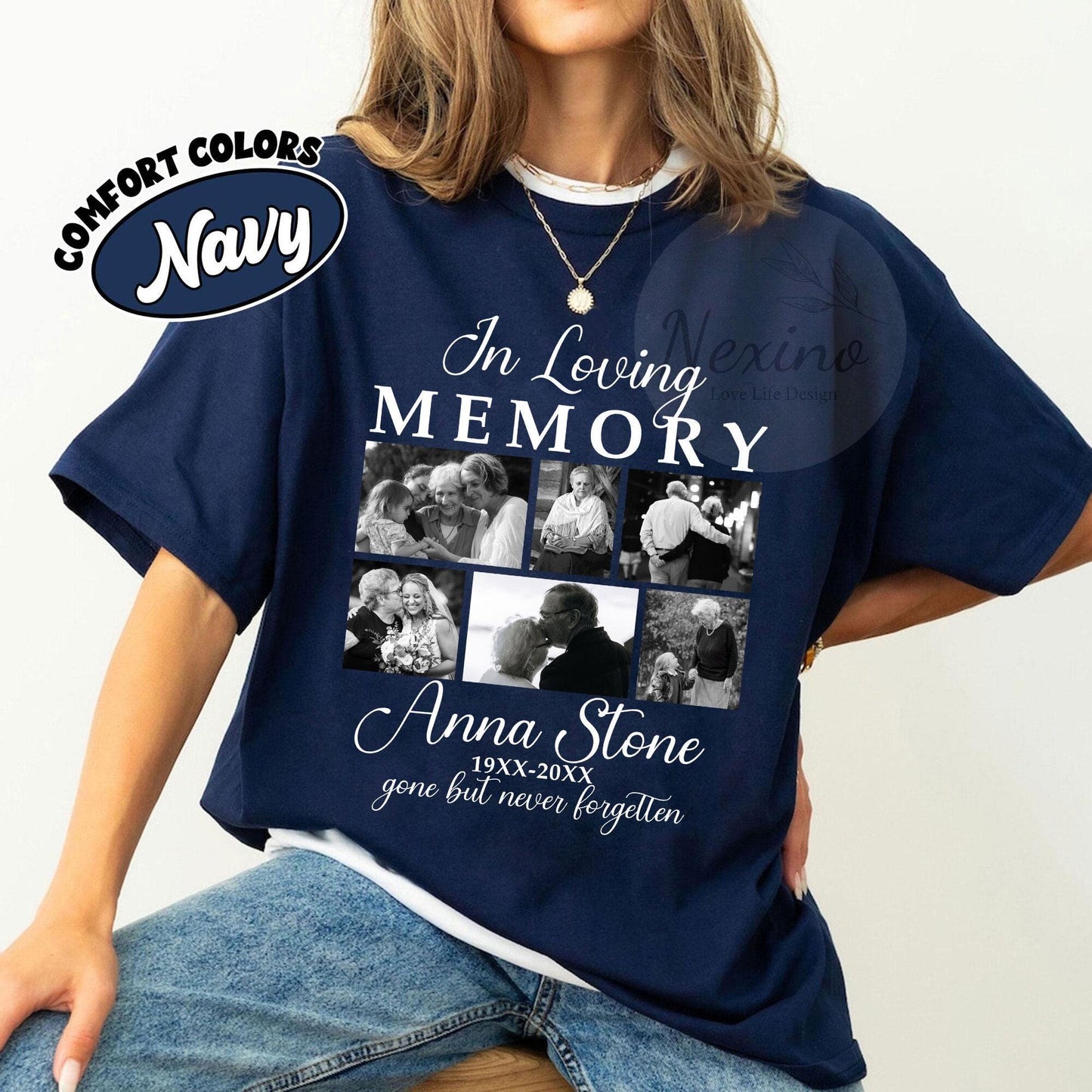 Custom Memorial Photo Shirt, Personalized Remembrance Tee, In Loving Memory Shirt, RIP Tribute Tee, Sympathy Gift for Loss, Funeral Keepsake