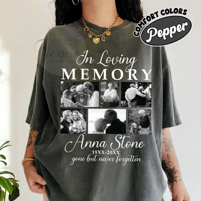 Custom Memorial Photo Shirt, Personalized Remembrance Tee, In Loving Memory Shirt, RIP Tribute Tee, Sympathy Gift for Loss, Funeral Keepsake