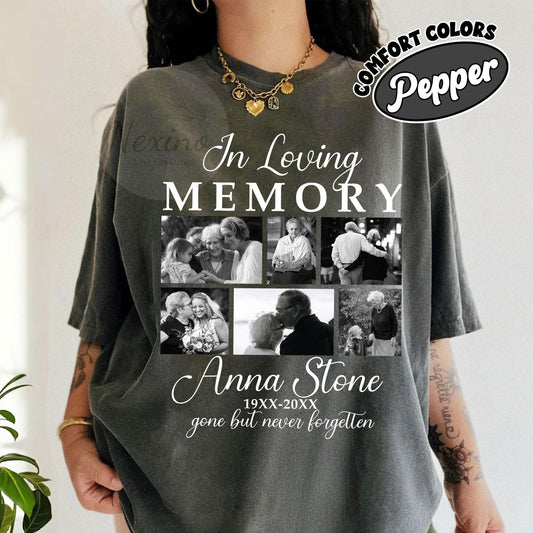 Custom Memorial Photo Shirt, Personalized Remembrance Tee, In Loving Memory Shirt, RIP Tribute Tee, Sympathy Gift for Loss, Funeral Keepsake