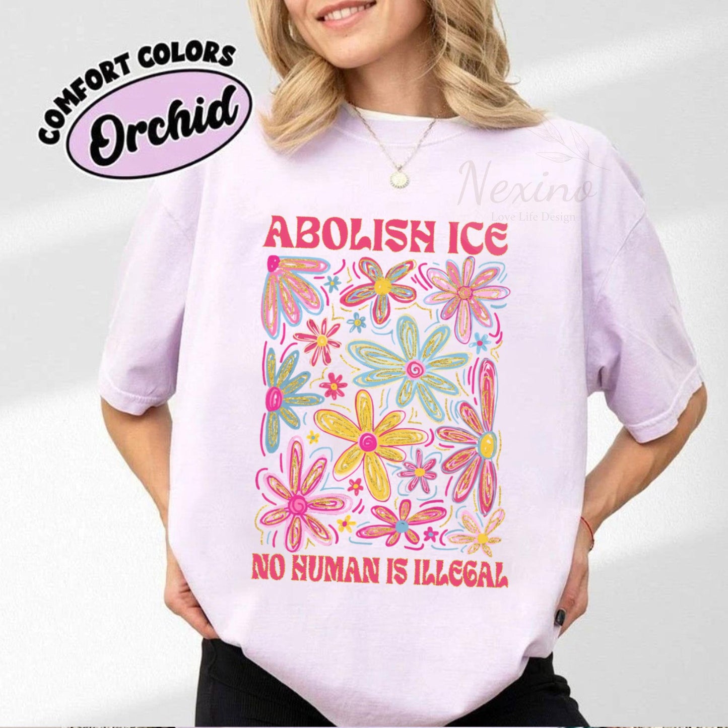 Abolish ICE No Human Is Illegal Shirt, Anti ICE Shirt, Human Rights Activist, Immigration Human Rights Shirt, AntiTrump Shirt