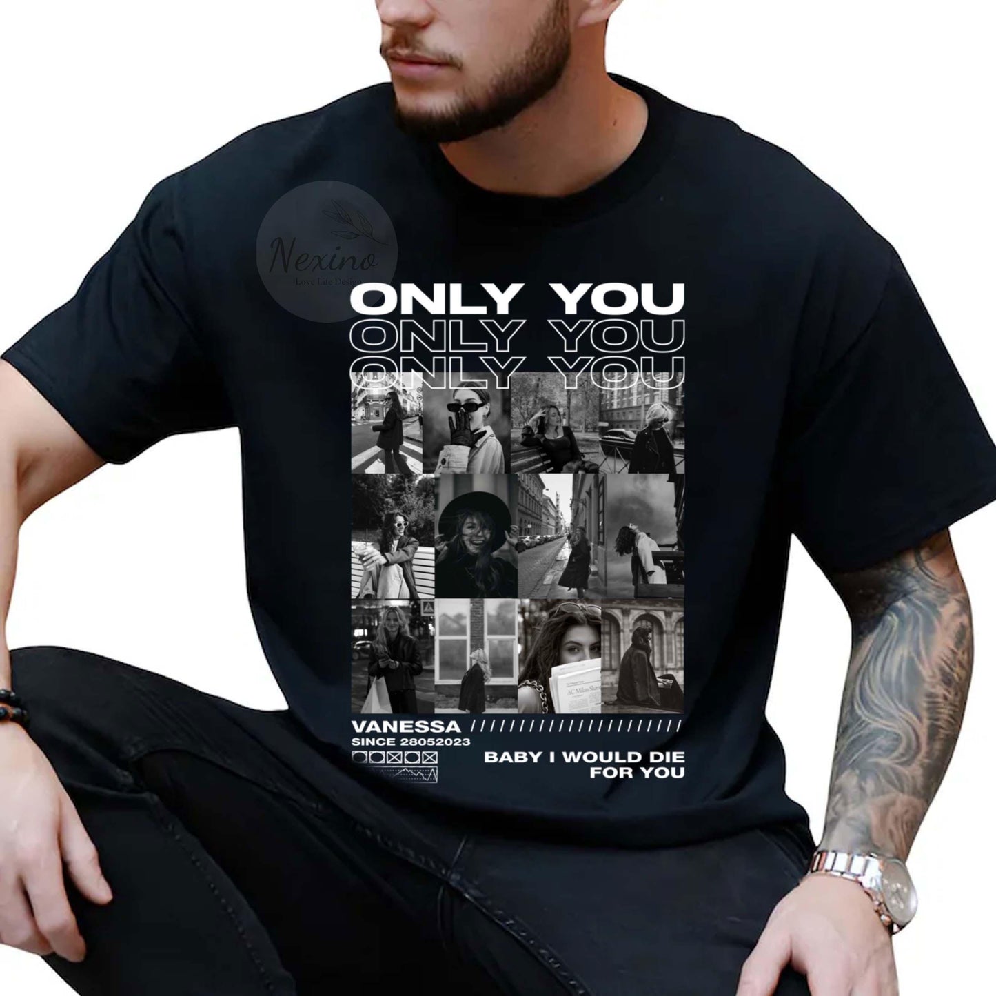 Custom Only You Shirt, Only You Custom T-Shirt, Custom Girlfriend Shirt, Only You Tee, Collage Shirt, Custom Photo Shirt, Boyfriend Shirts