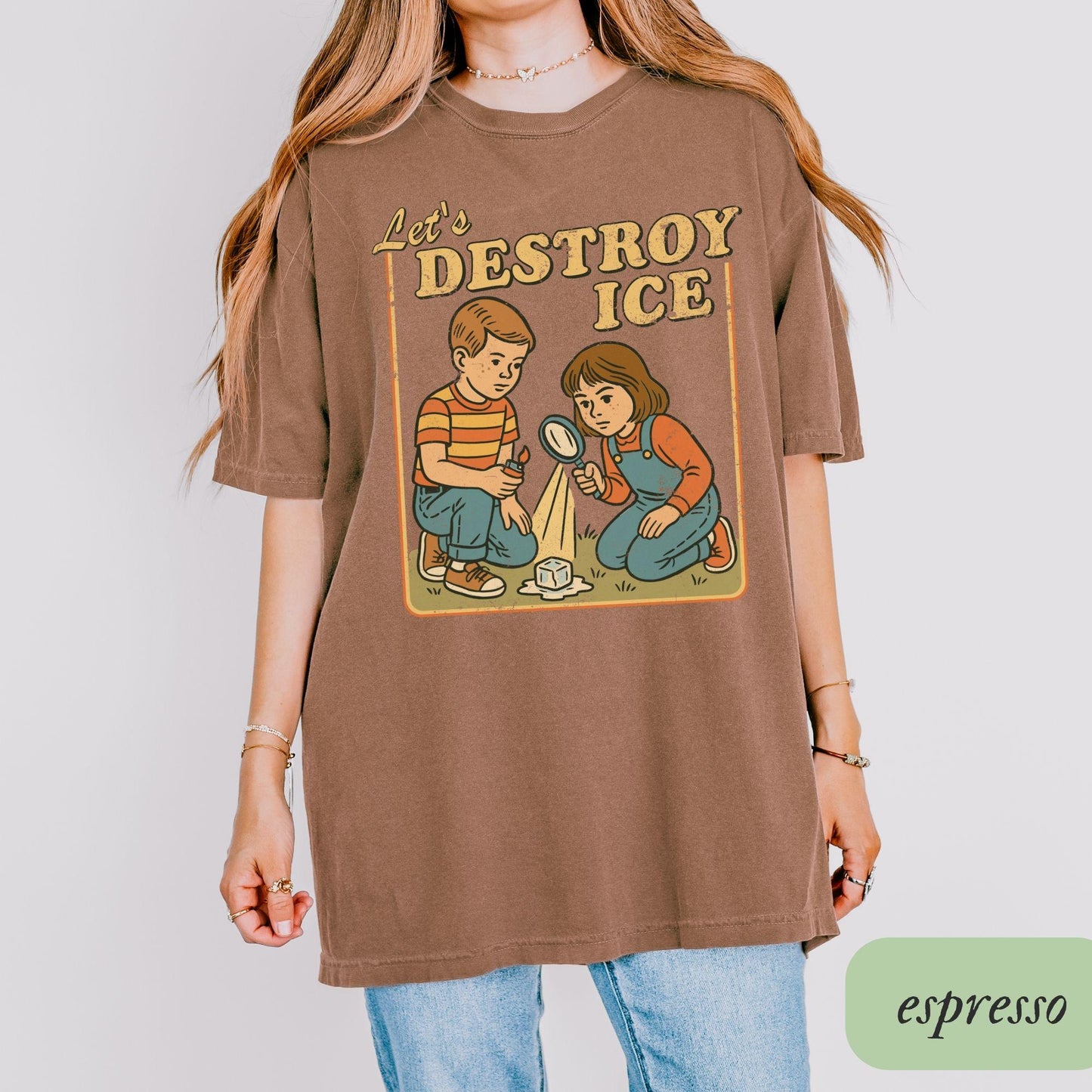 Let's Destroy Ice Shirt, Fuck ICE T-Shirt, Subtle Abolish ICE Comfort Colors Tee, Pro Immigration Ally, Human Rights Anti Trump FDT Protest