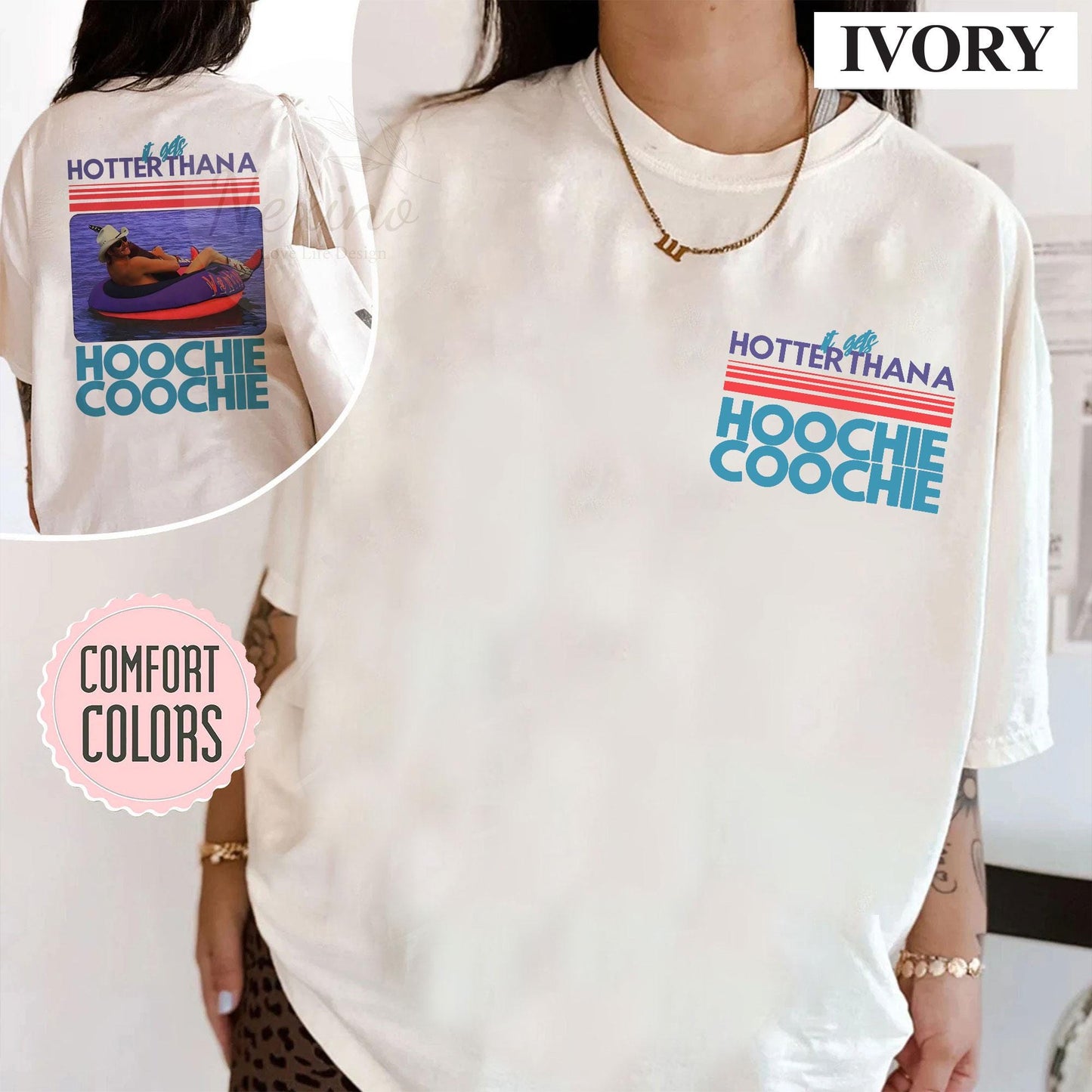 Hotter Than A Hoochie Coochie Comfort Colors Shirt, Meme Summer Vacation Tshirt, Music Lover Tshirt, 90s Country Music, Trendy Summer Tee