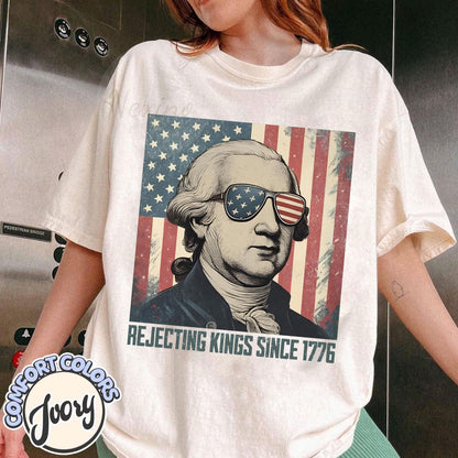 Rejecting Kings Since 1776 Shirt, Flower Shirt, Pro Democracy Shirt, Anti Authoritarianism Shirt, No Kings Shirt, Resist Shirt