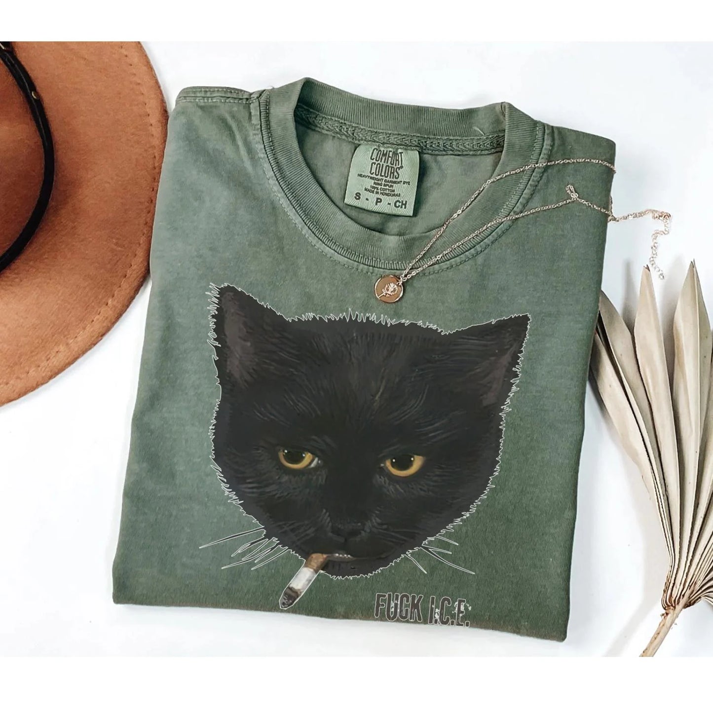 Fuck ICE Smoking Cat Shirt, Anti Trump Tshirts, Protest Shirt, Fuck Donald Trump, Unisex Comfort Colors Fuck Trump Shirt
