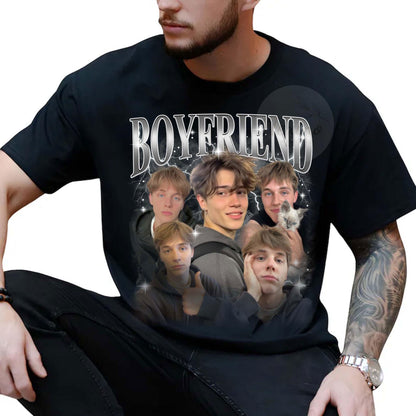 Custom Boyfriend Shirt, Girlfriend Comfort Colors Shirt, Face Shirt, Bachelorette Surprise, Personalized Birthday Bootleg Gift, Group Shirt