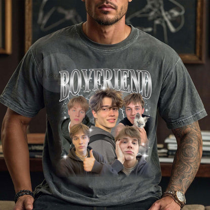 Custom Boyfriend Shirt, Girlfriend Comfort Colors Shirt, Face Shirt, Bachelorette Surprise, Personalized Birthday Bootleg Gift, Group Shirt