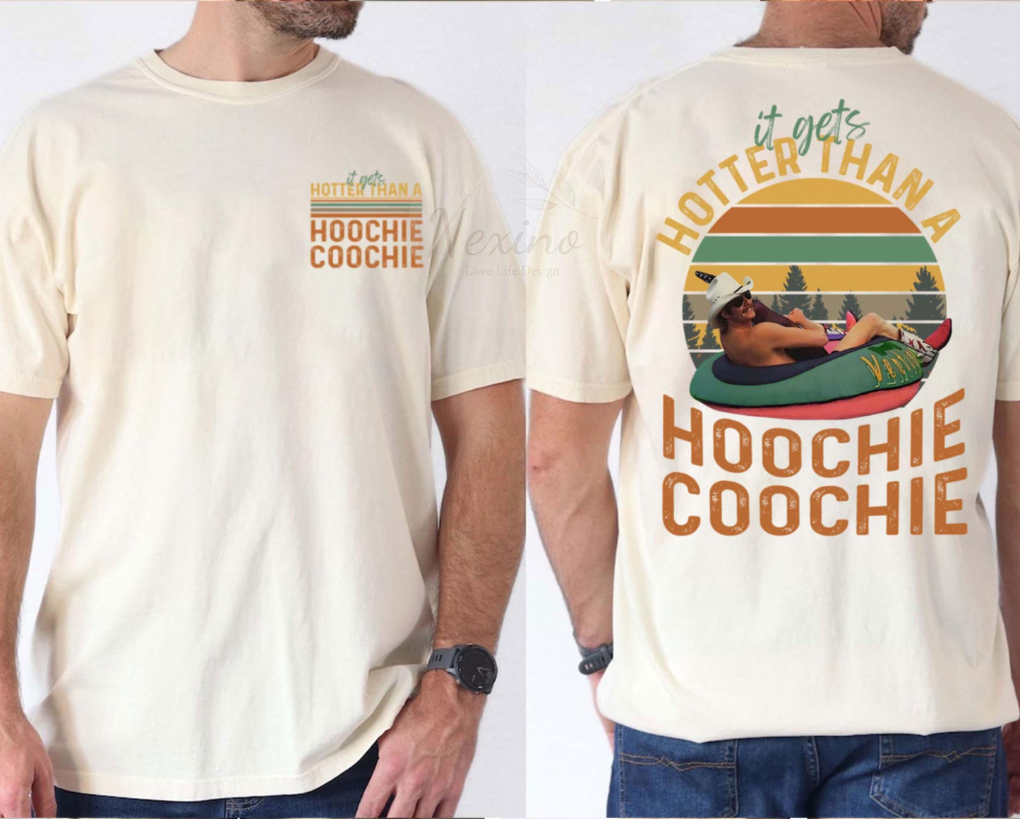 Hotter Than A Hoochie Coochie Shirt, Meme Summer Vacation Shirt, Music Lover T-shirt, 90s Country Music, Trendy Summer Tee, Gift For Her