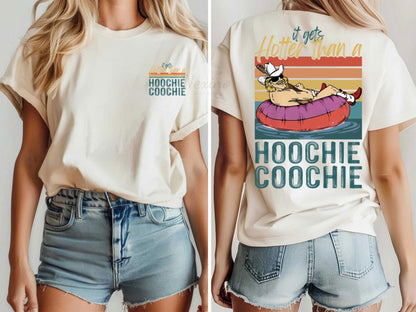 Vintage Hotter Than A Hoochie Coochie Shirt, Meme Summer Vacation Tshirt, Music Lover Tshirt, 90s Country Music, Country Music Shirt