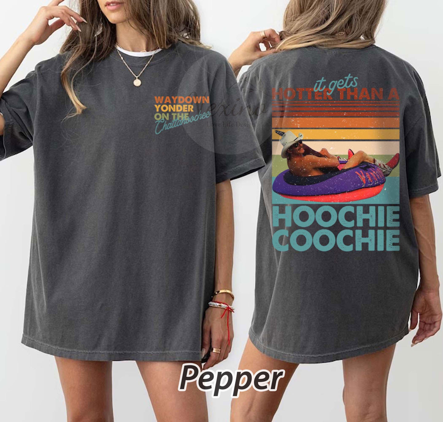 Hotter than a Hoochie Coochie Comfort Color Shirt, Meme Summer Vacation Shirt, Country Music Shirt, 90s Country Music, Summer Shirt