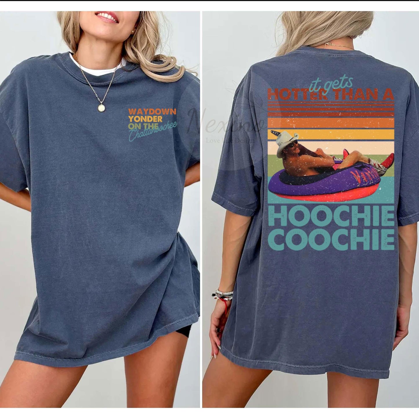 Hotter than a Hoochie Coochie Comfort Color Shirt, Meme Summer Vacation Shirt, Country Music Shirt, 90s Country Music, Summer Shirt