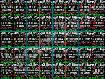 Funny 320 Quotes Most Likely Christmas Tee,Christmas Crew Shirt,Christmas Pajama,Matching Christmas Tee,Long Sleeve,Holiday T-shirt,Xmas Tee