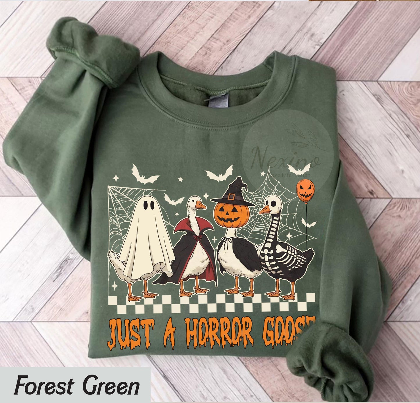 Just a Horror Goose Comfort Shirt, Funny Halloween Goose Shirt, Goose in Halloween Costumes Shirt, Cute Horror Shirt, Spooky Goose