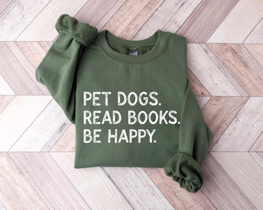 Dogs Reading Books T-Shirt: Book Lover Gift, Dog Mom Shirt