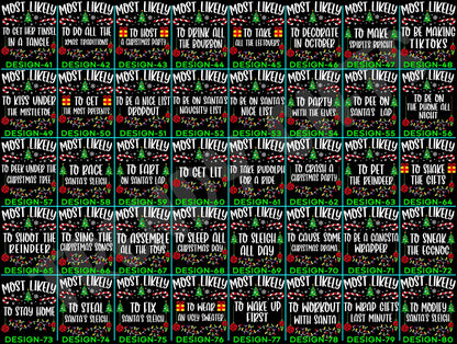 Funny 320 Quotes Most Likely Christmas Tee,Christmas Crew Shirt,Christmas Pajama,Matching Christmas Tee,Long Sleeve,Holiday T-shirt,Xmas Tee