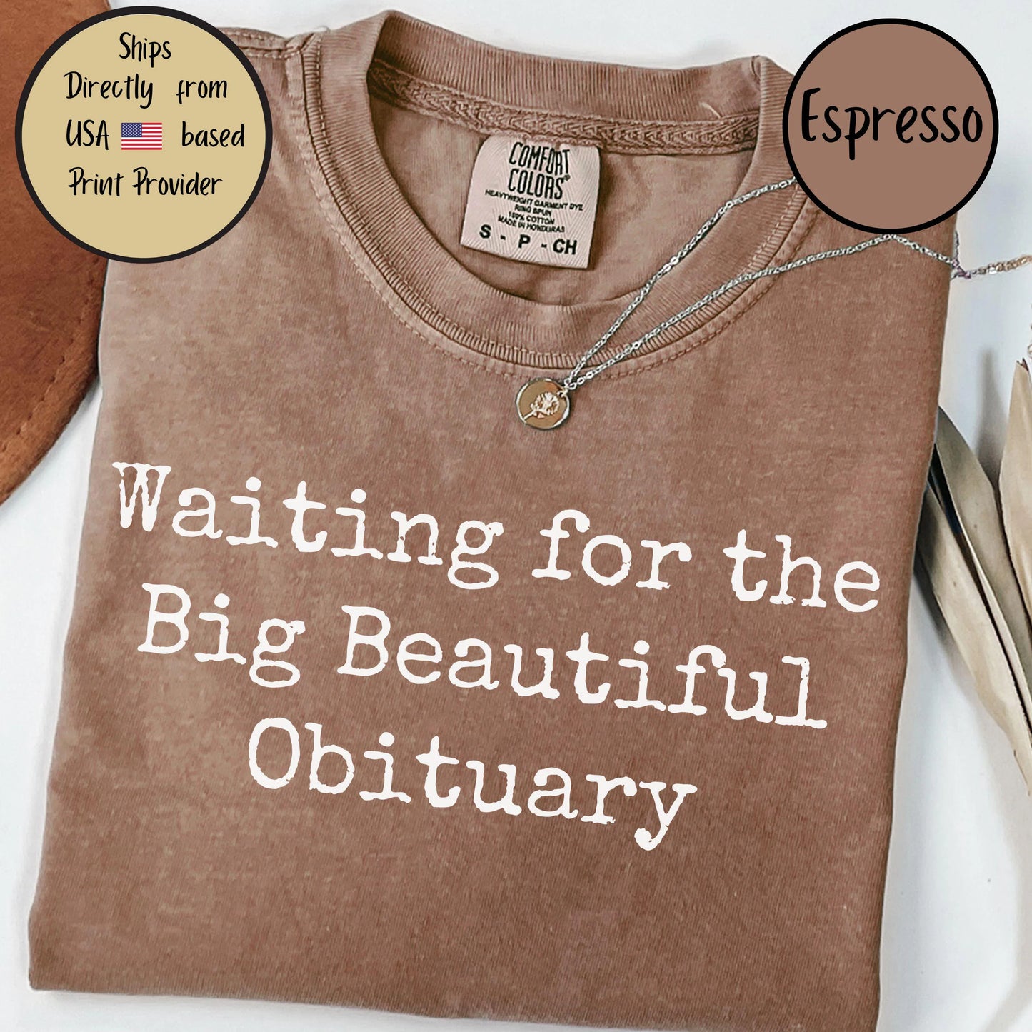 Waiting for Big Beautiful Obituary Shirt, Anti Trump Anti Maga Shirt, Trump Hater Gift, Anti Republican Shirt