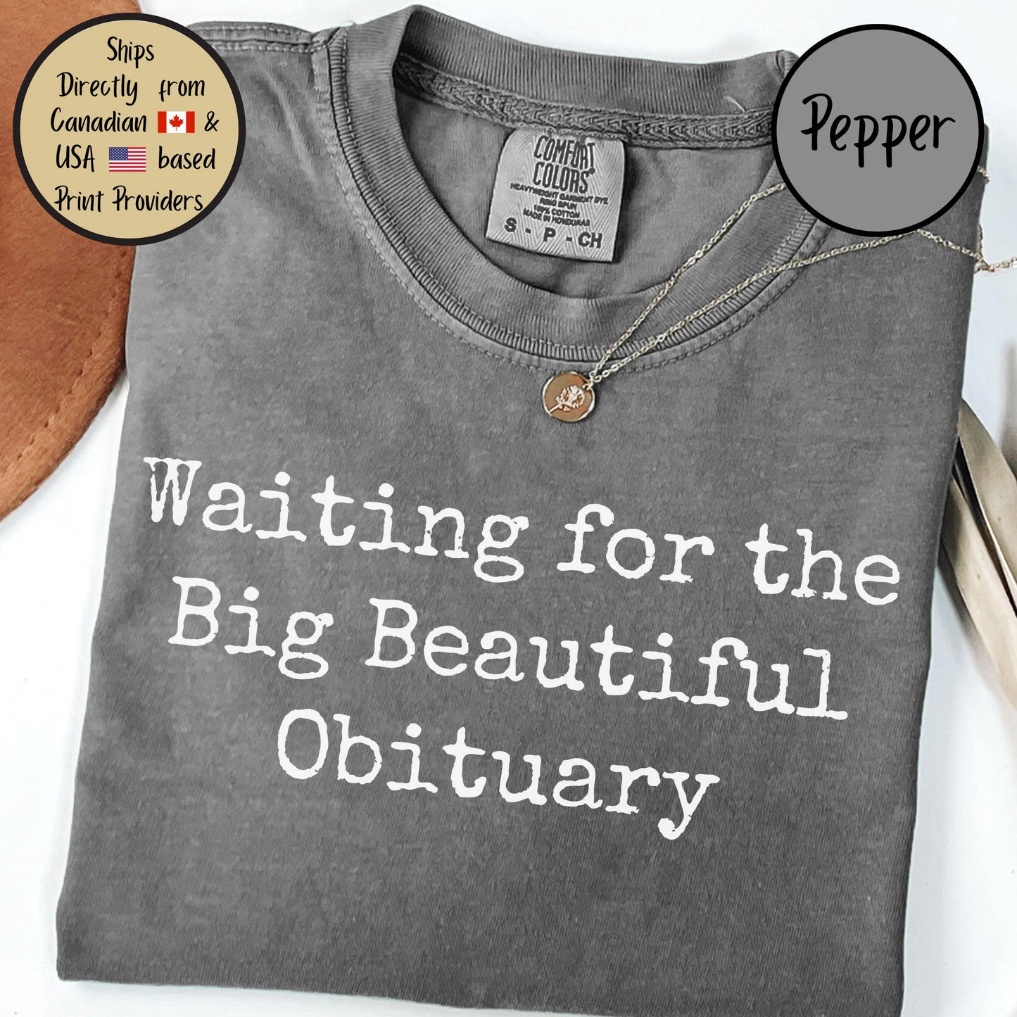 Waiting for Big Beautiful Obituary Shirt, Anti Trump Anti Maga Shirt, Trump Hater Gift, Anti Republican Shirt