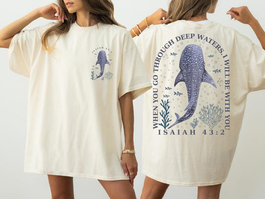 Christian Shirt: Isaiah 43.2 Shirt, Bible Verse Tee, Faith Based , Church Team