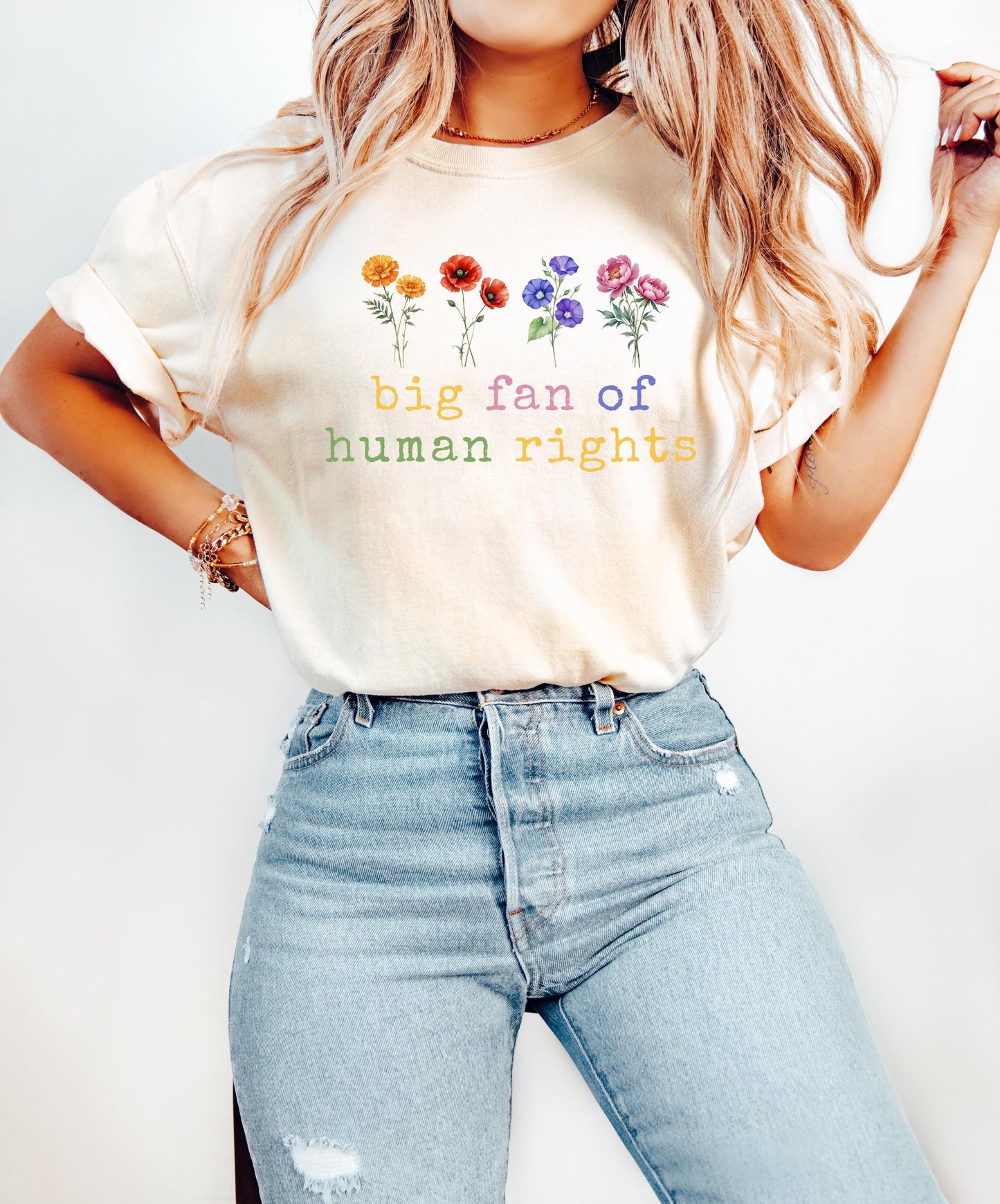 Big Fan Of Human Rights Sweatshirt Equality Long Sleeve, Social Justice Hoodie, Political Protest Shirt,Activist tShirt,Anti Trump Tee Gift