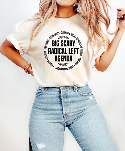 Radical Left Agenda Political Sweatshirt, Equality Justice Climate Rights Long Sleeve, Funny Democrat Liberal Satire Hoodie, Activist Gift