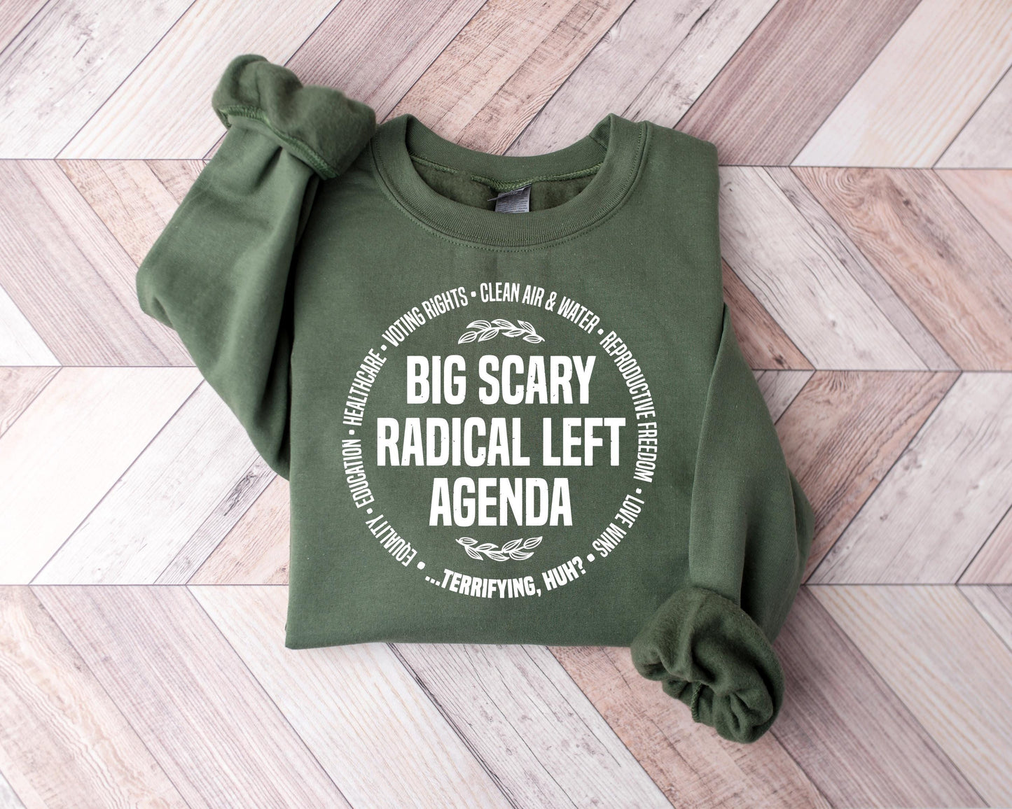 Radical Left Agenda Political Sweatshirt, Equality Justice Climate Rights Long Sleeve, Funny Democrat Liberal Satire Hoodie, Activist Gift