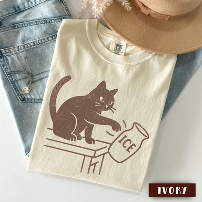 Anti ICE Pro Immigration Shirt, , Abolish ICE Funny Cat Political Tee, Human Rights Civil Rights Equality Tee, Immigration Protest Tshirt