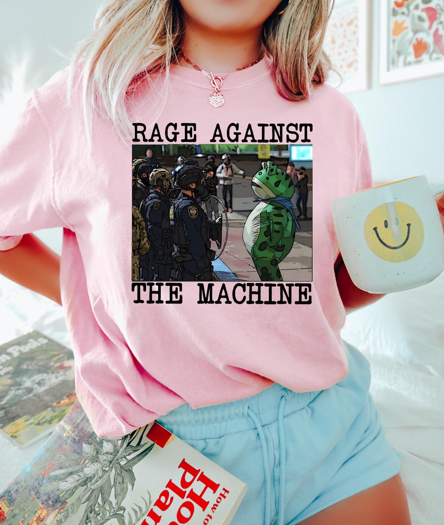 Rage Against The Machine Shirt, Porland Frog Anti Fascism T Shirt, Portland Frog Protest Resist T Shirt, Anti ICE Shirt, Anti Trump Shirt