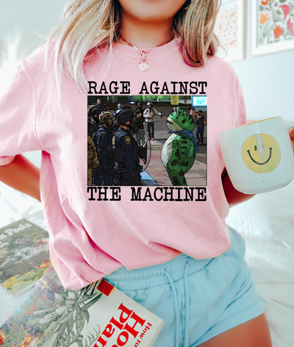 Rage Against The Machine Shirt, Porland Frog Anti Fascism T Shirt, Portland Frog Protest Resist T Shirt, Anti ICE Shirt, Anti Trump Shirt