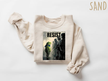 Portland Frog Resist Protest Sweatshirt, Anti-ICE Shirt, Portland Frog Shirt, Protest T Shirt, Anti Establishment, Deportation Resistance